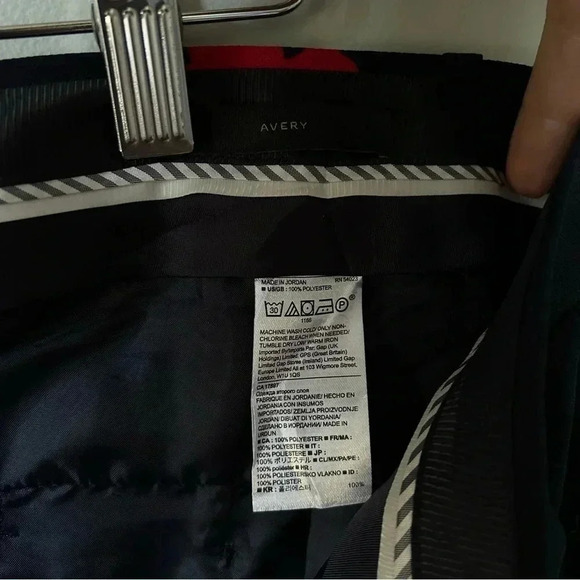 Banana Republic | Women Avery Navy Blue Red Floral Straight Ankle - Picture 4 of 9